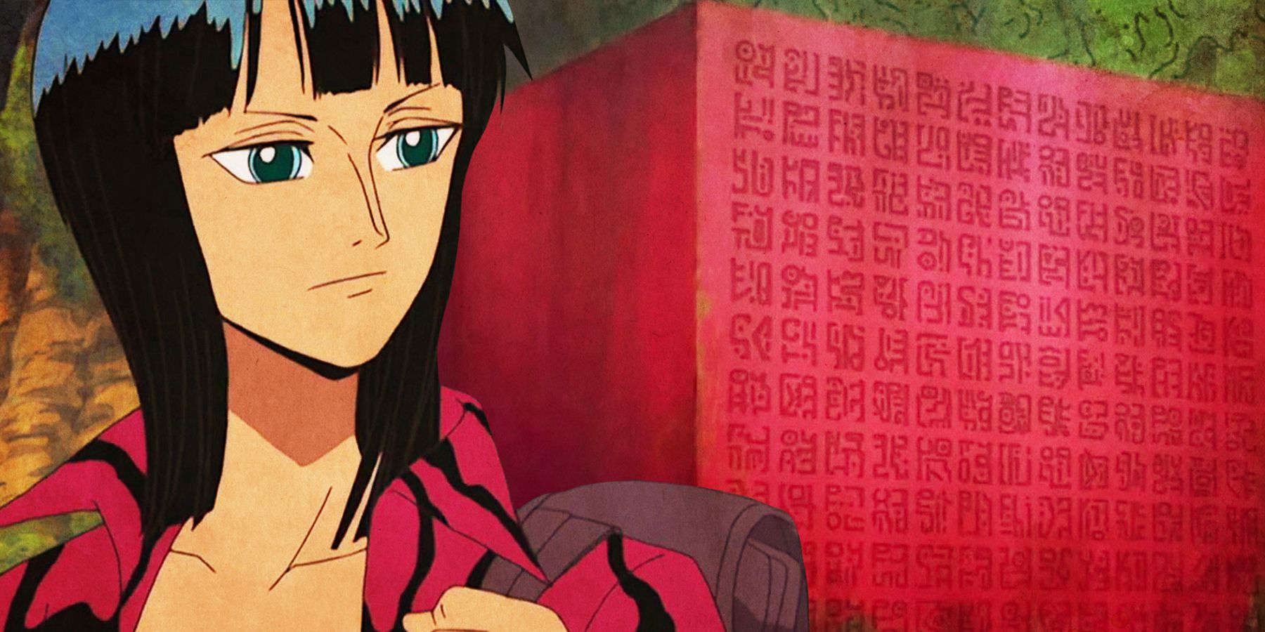 Nico Robin from One Piece discovers a Road Poneglyph leading to Laugh Tale