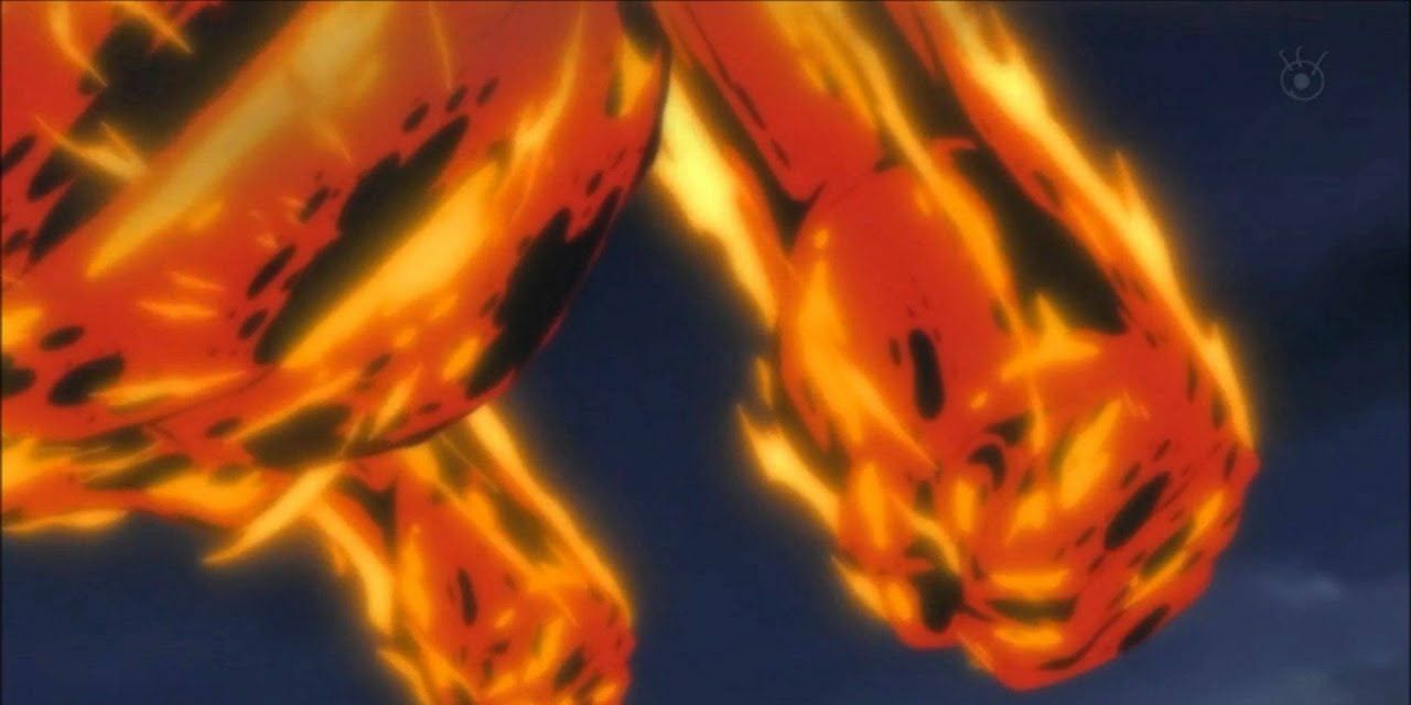 Akainu's Magma fists rain down