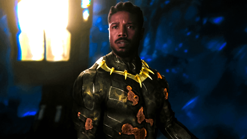 Michael B. Jordan as Killmonger in Black Panther