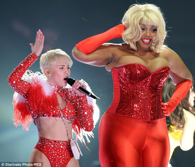 Outlandish: Miley's latest performance lived up to her raunchy reputation