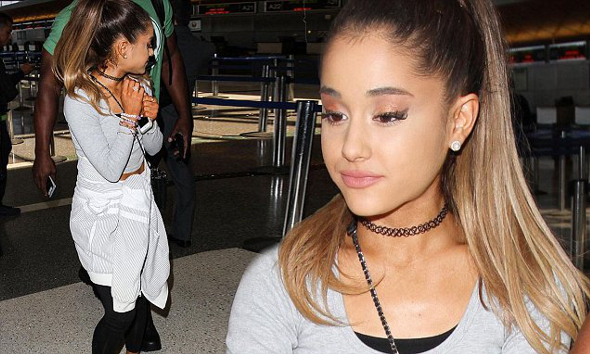 Ariana Grande is uncharacteristically shy as she's greeted by fans in Los  Angeles | Daily Mail Online