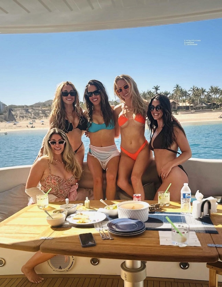 Brittany Mahomes and Friends on a Yacht