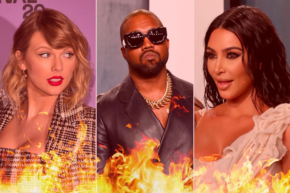 Taylor Swift and Kim Kardashian and Kanye West