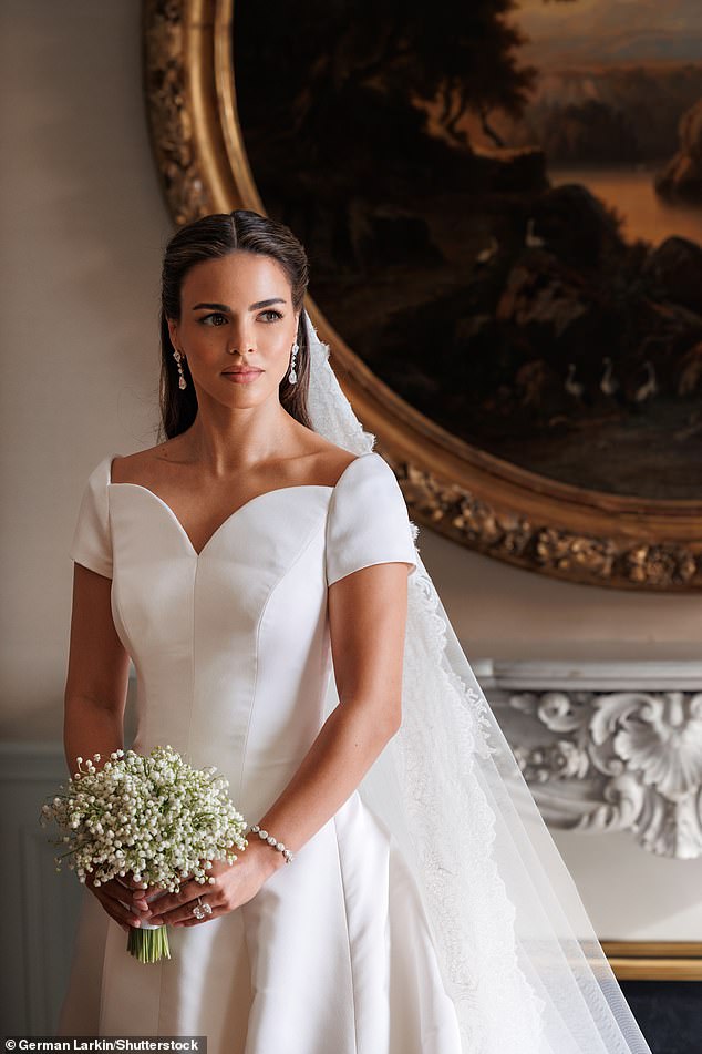 Nada, who works as a model, looked like the perfect bride as she posed for photos