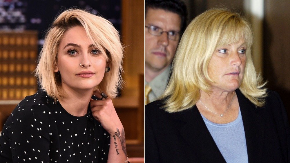 Paris Jackson and Debbie Rowe split image