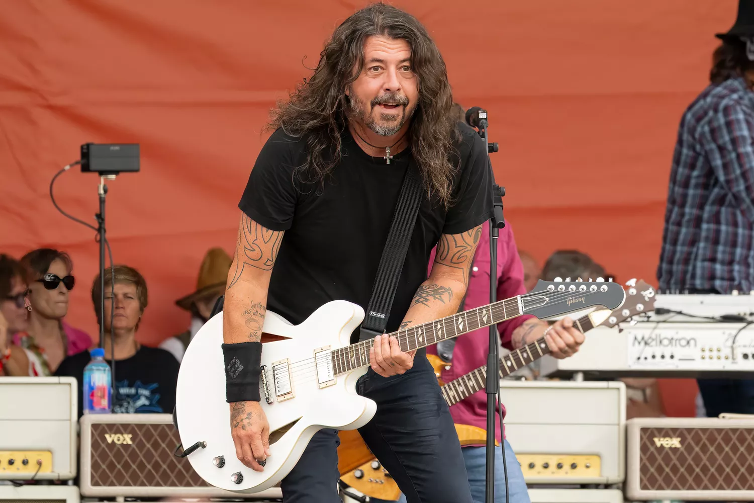 Dave Grohl performs with Foo Fighters on Day 6 of 2024 New Orleans Jazz & Heritage Festival at Fair Grounds Race Course on April 28, 2024 in New Orleans, Louisiana.