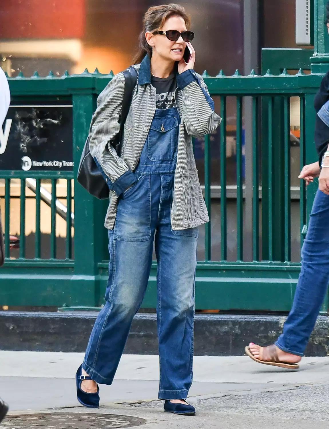 Katie Holmes is pictured stepping out in New York City. 