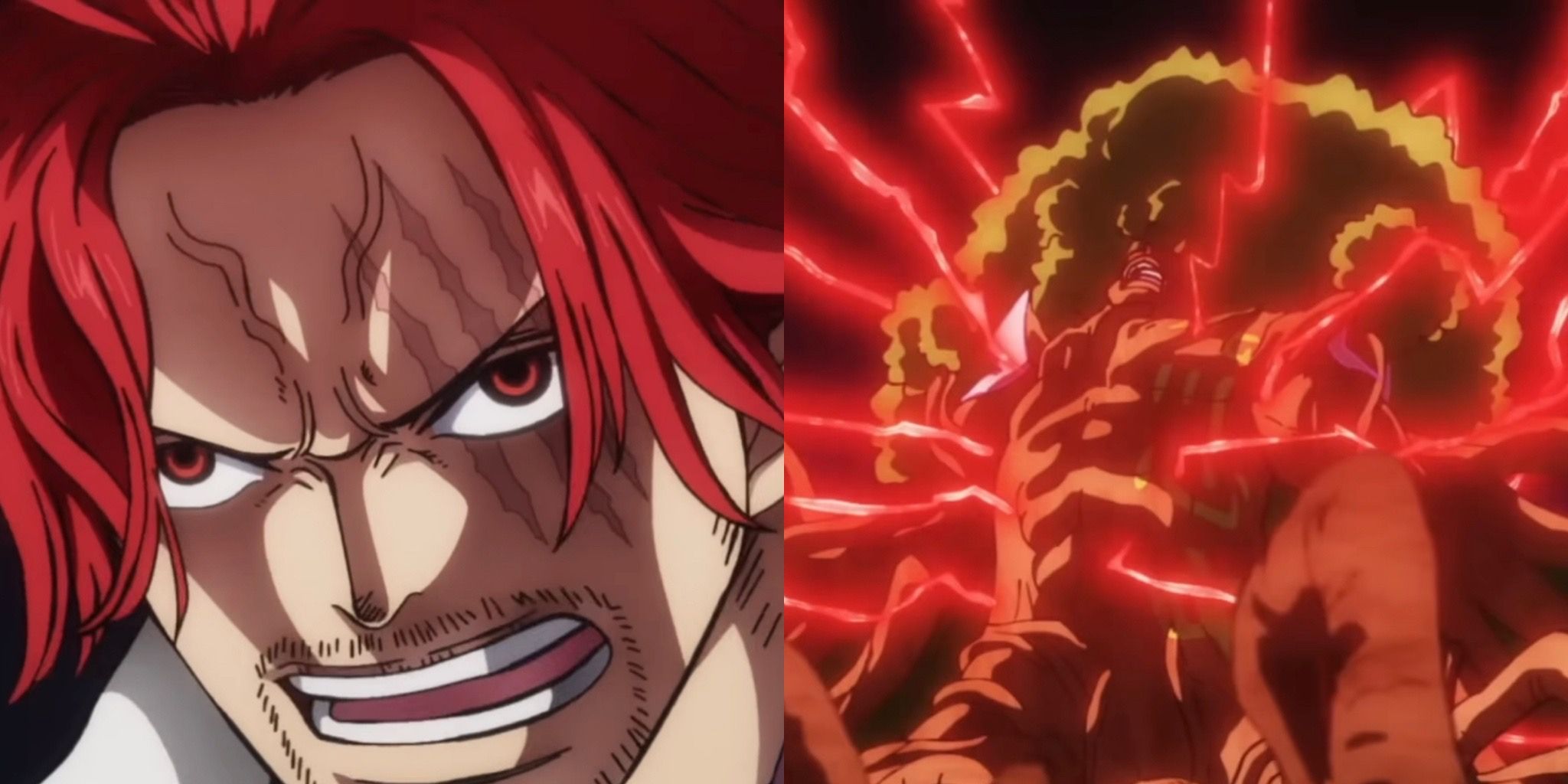 Shanks remote haki against green bull one piece