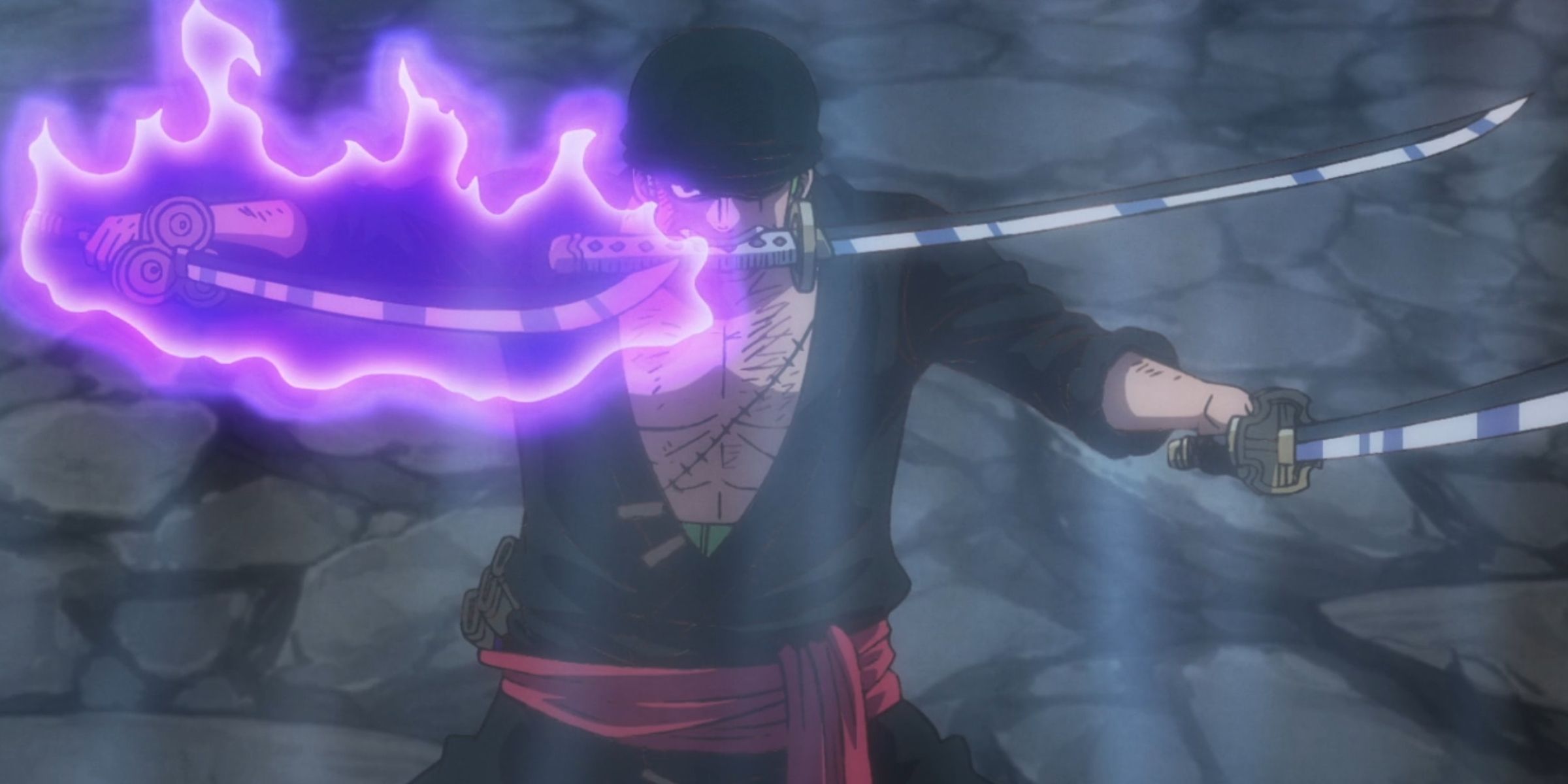 roronoa zoro wielding enma in battle one piece