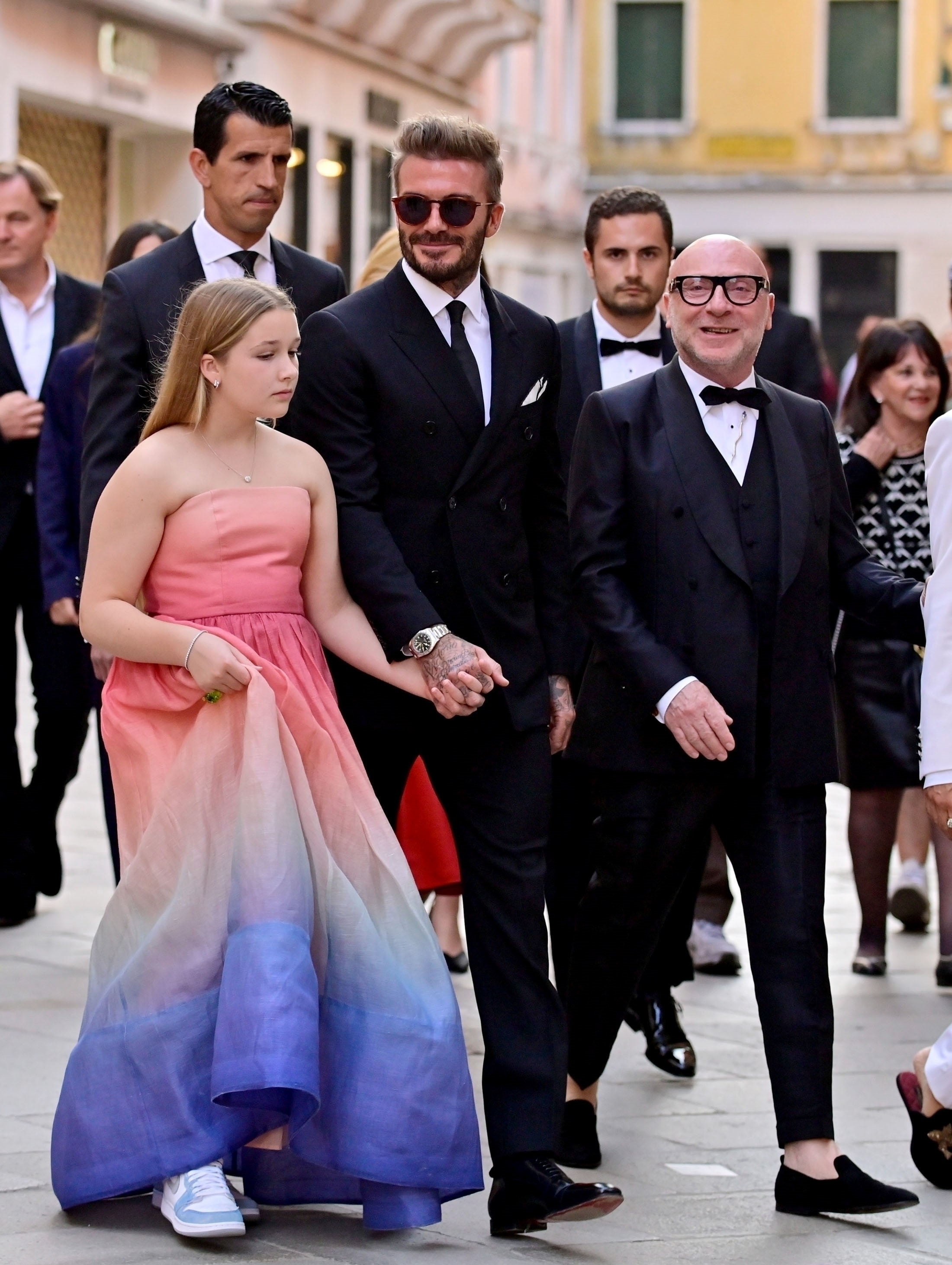 David looked thrilled to be at the event with his daughter