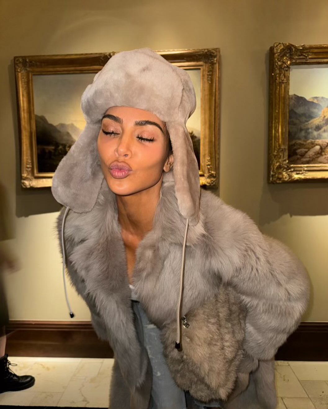 Kim went for a furry outfit in January that reminded fans of Bianca's ensemble weeks earlier