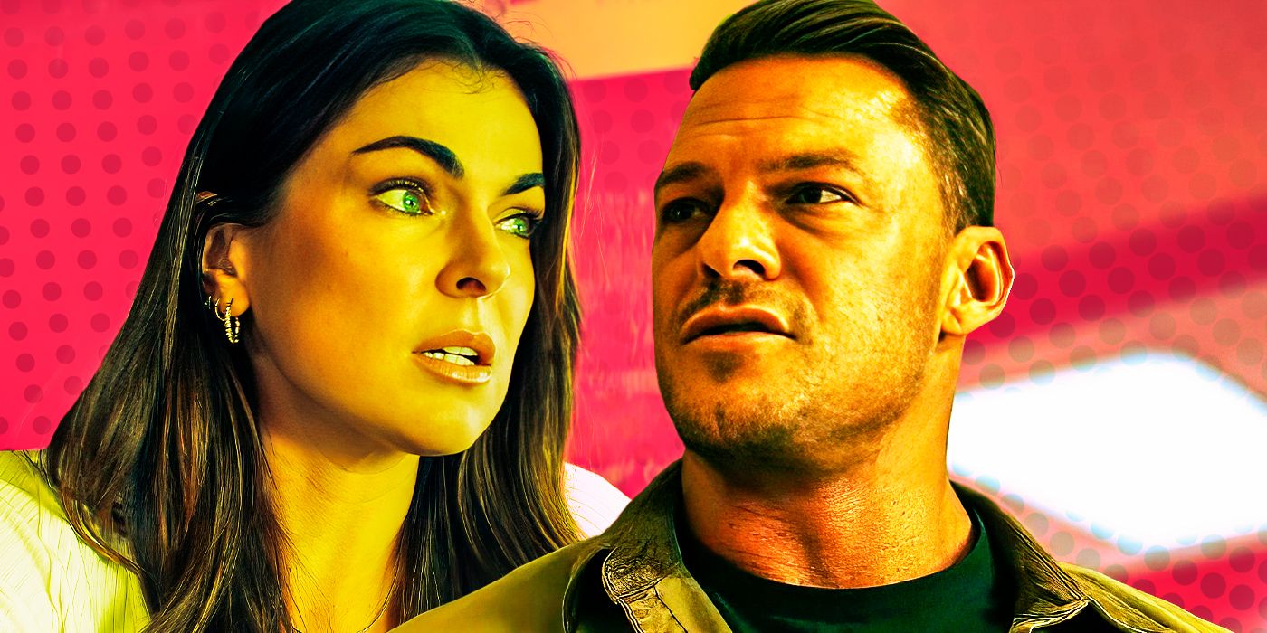 Serinda Swan as Karla Dixon and Alan Ritchson as Jack Reacher in Reacher season 2