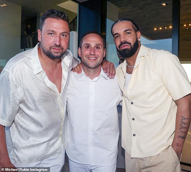 With the host: Rubin shared a snap with the rapper along with entrepreneur Will Makris