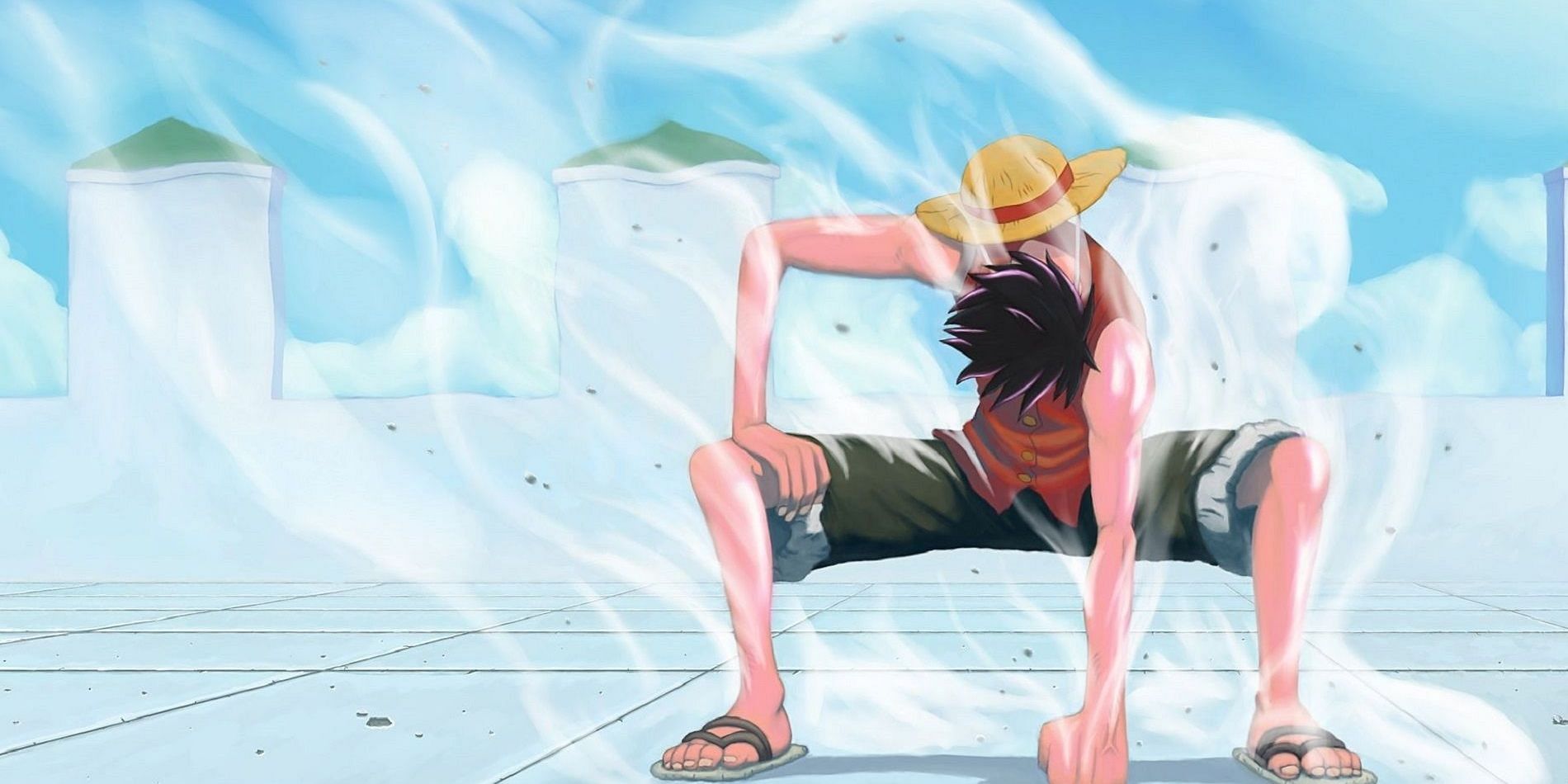 Luffy using Gear Second