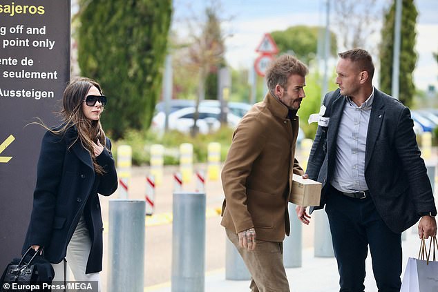 The foursome were seen boarding a private jet as they took a quick trip to the region of Vallladolid in Spain to visit a local winery