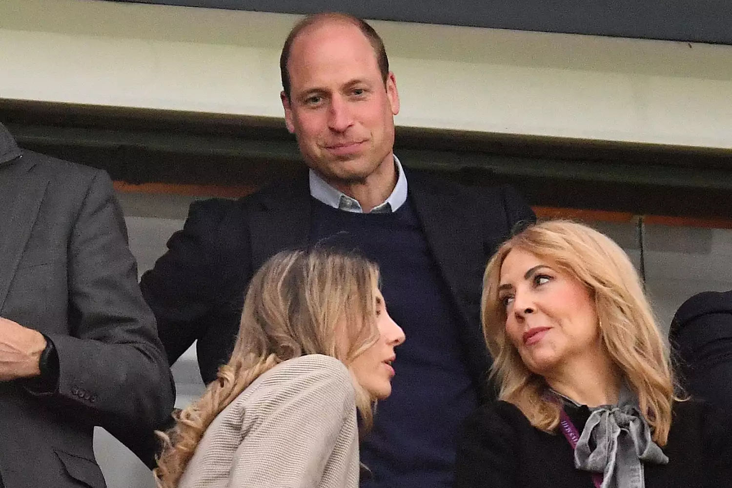 Prince William, Prince of Wales, in the stands before the game Aston Villa v Olympiakos, UEFA Europa Conference League, Semi Final, First Leg Football, Villa Park, Birmingham, UK - 02 May 2024