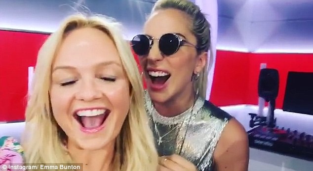 2 Become 1: The pair belted out a Spice Girls classic when Gaga paid a visit to the studio 