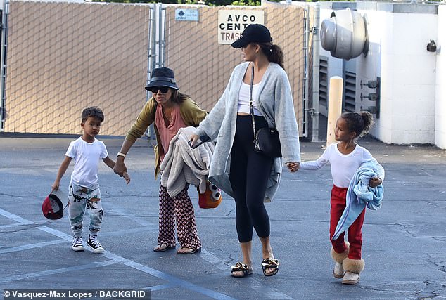 Parenthood: Teigen, her mother Vilailuck Teigen, Miles and Luna in 2022