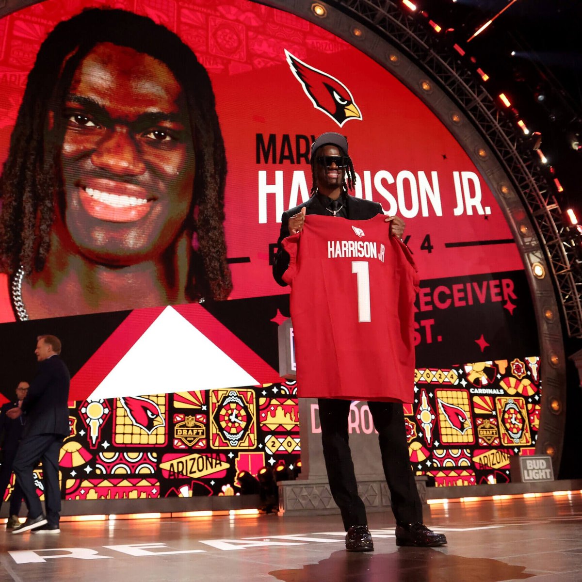 Cardinals listen to offers but take Marvin Harrison Jr., sticking with perhaps the draft's best prospect - The Athletic