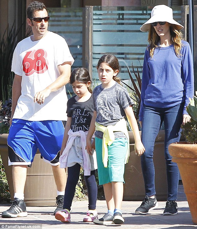 They're not Blended: Family man Adam has daughters Sunny and Sadie with wife Jacqueline 