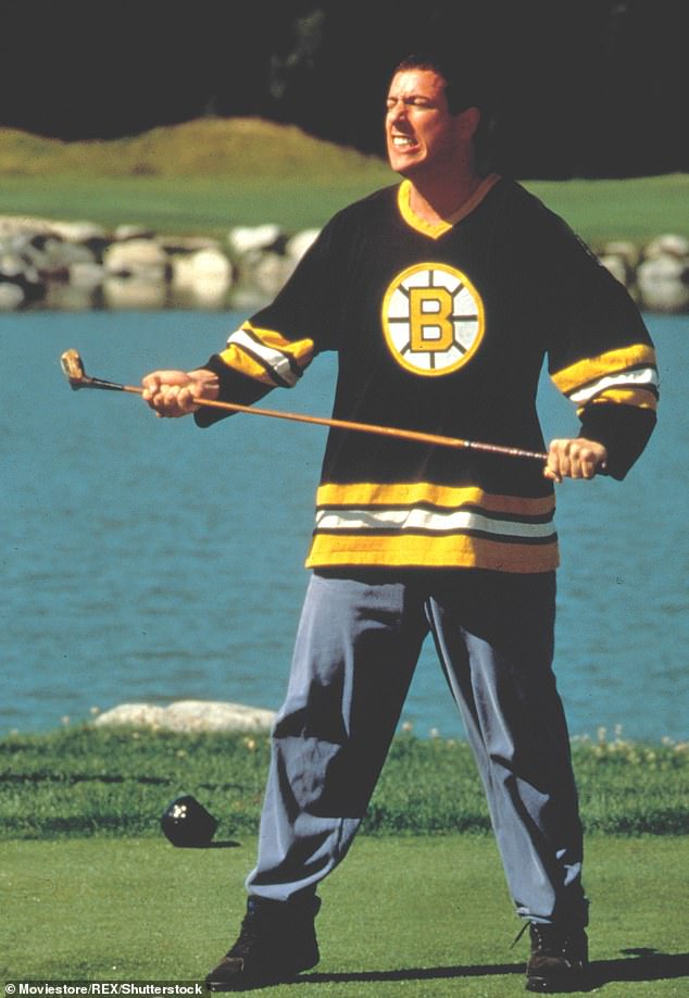 Popular movie: The 54-year-old actor is shown in a still from the 1996 movie Happy Gilmore