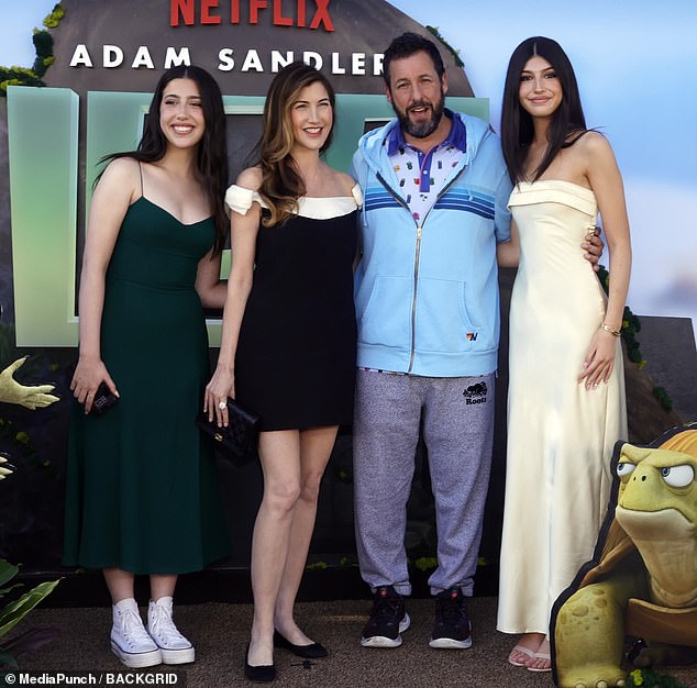 All three ladies voice characters in the animated movie that has Adam as star