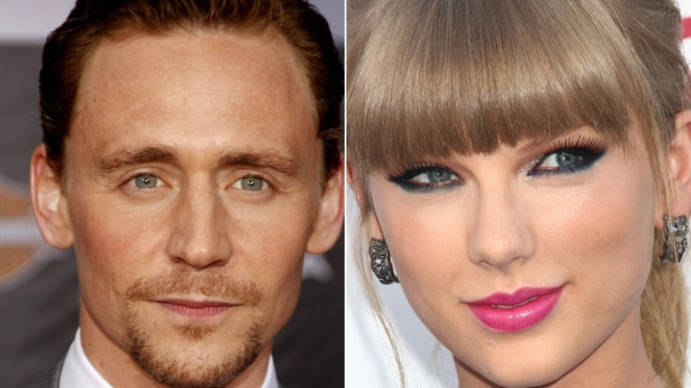 Tom Hiddleston and Taylor Swift posing