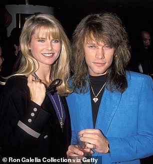 Jon and Elizabeth Hurley posed together at a benefit in 2004, while he and model Christie Brinkley (seen) attended the Silver Clef Award Honors in 1990 together