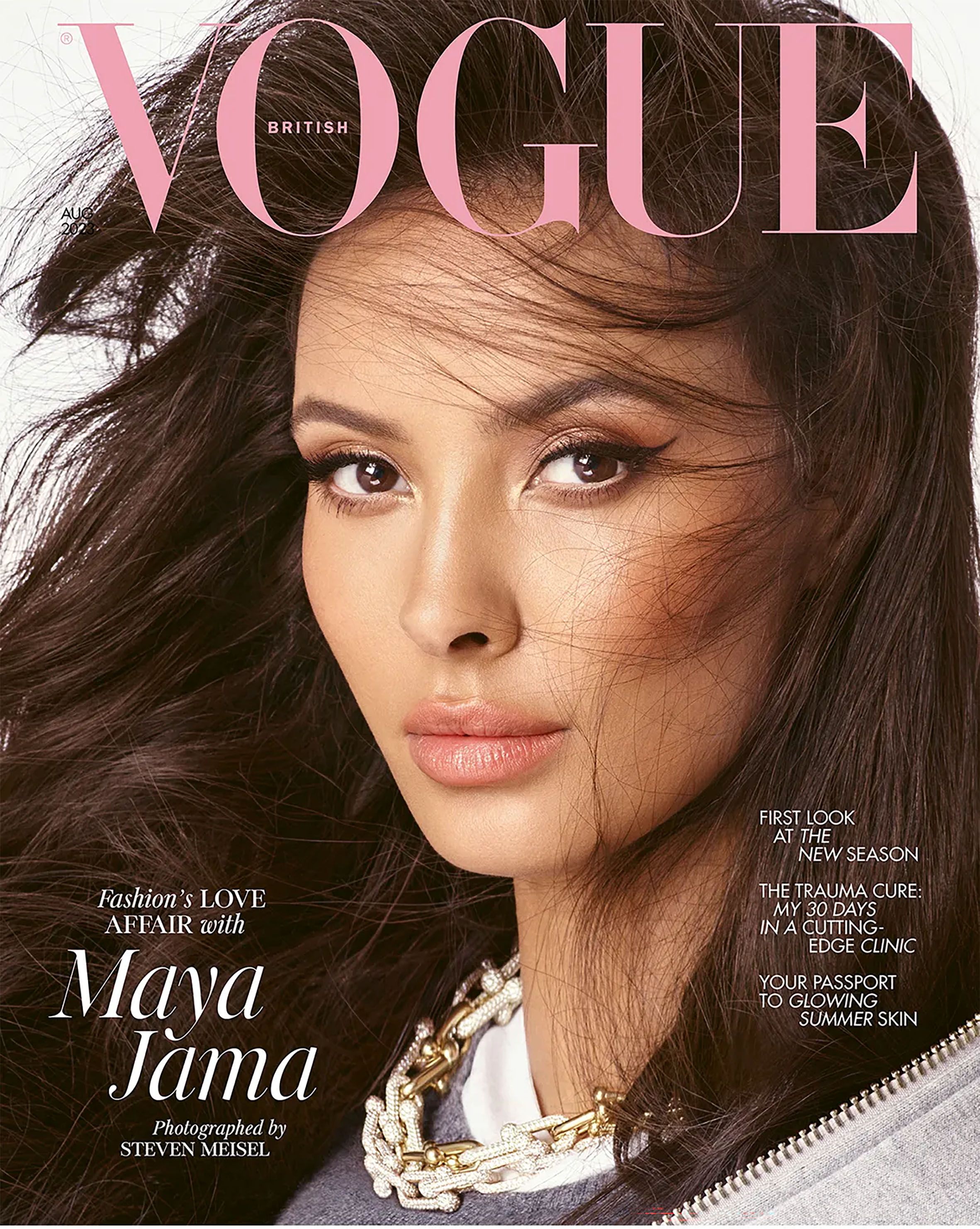 Maya appeared on the cover of fashion mag Vogue