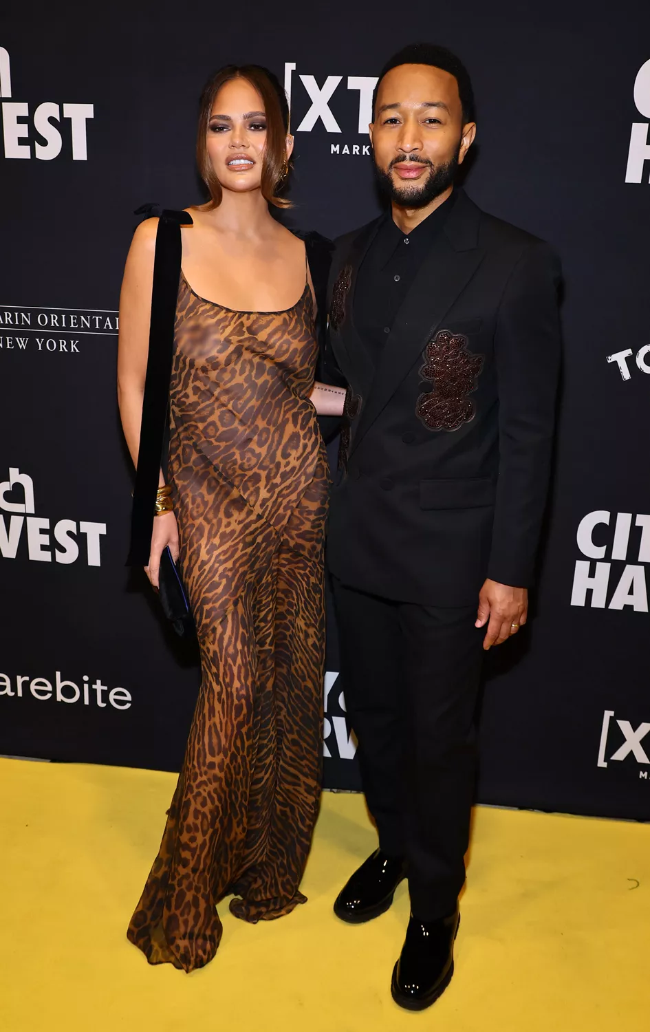 Chrissy Teigen and John Legend attend 2024 City Harvest Gala at Cipriani 42nd Street on April 10, 2024 in New York City.