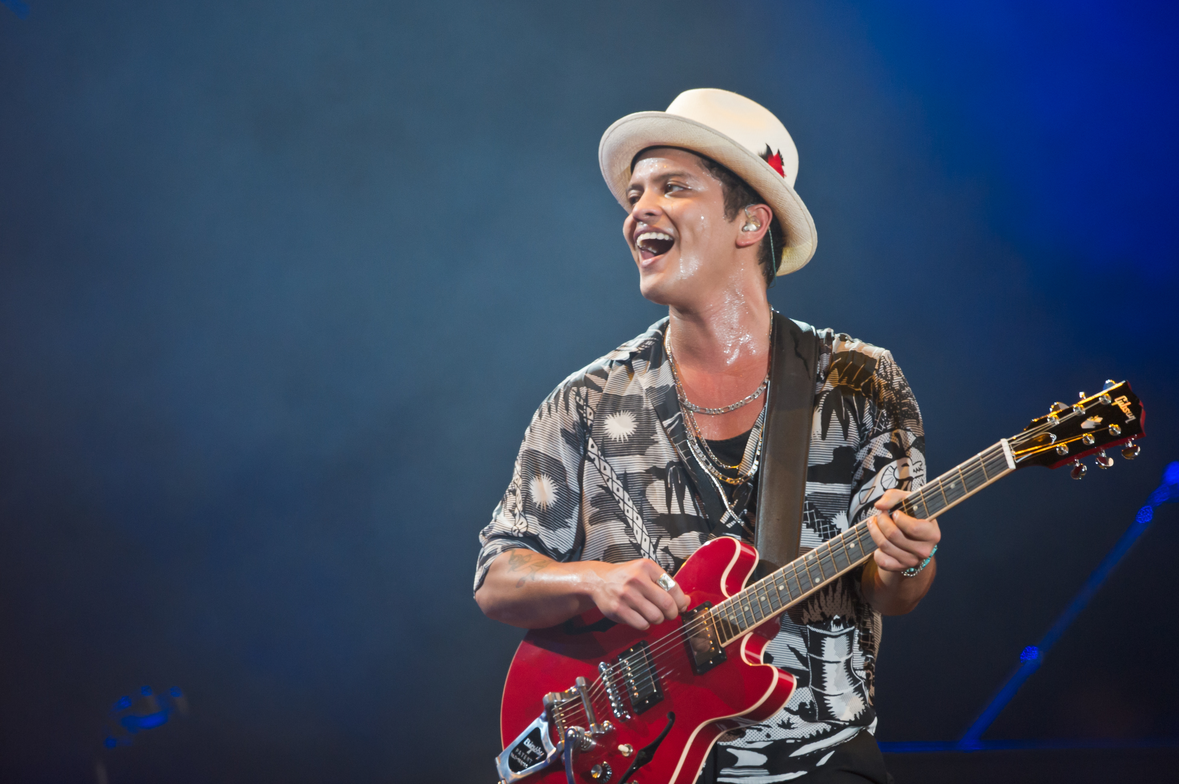 Bruno Mars performs at the Wireless Festival at Finsbury Park on July 6, 2014 in London, United Kingdom