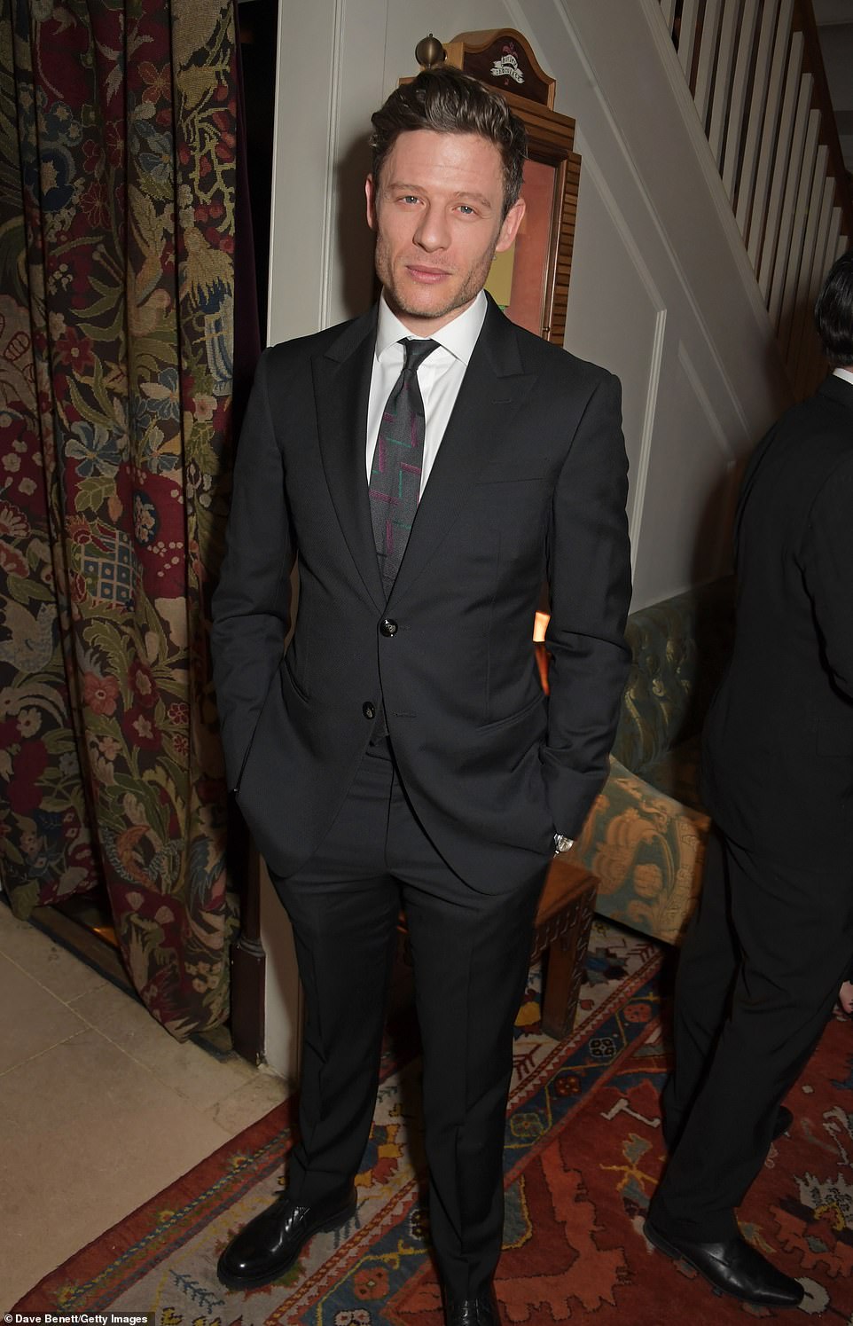 Smart: James Norton looked typically debonair