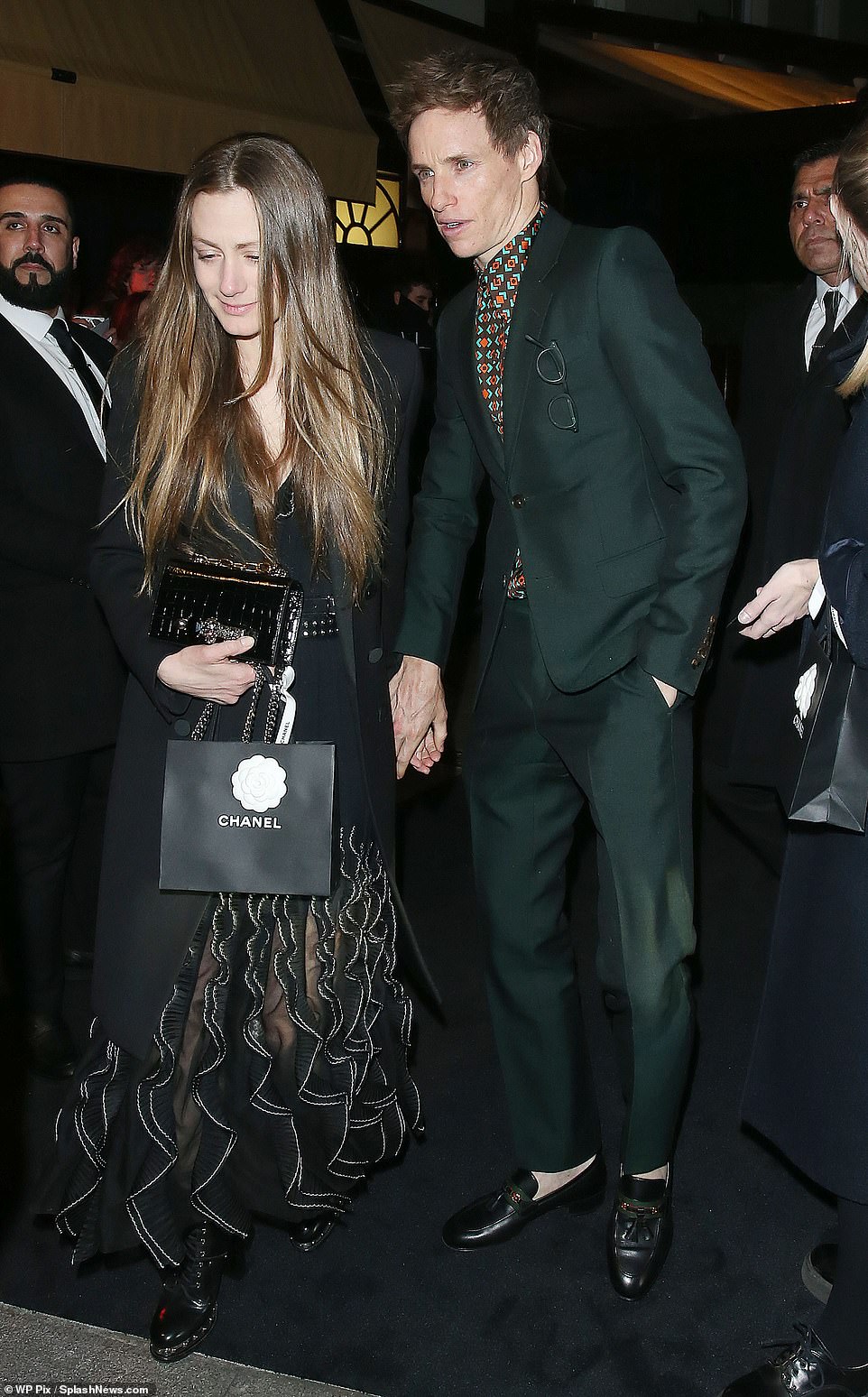 Dapper: Eddie Redmayne attended the dinner alongside his wife Hannah Bagshawe