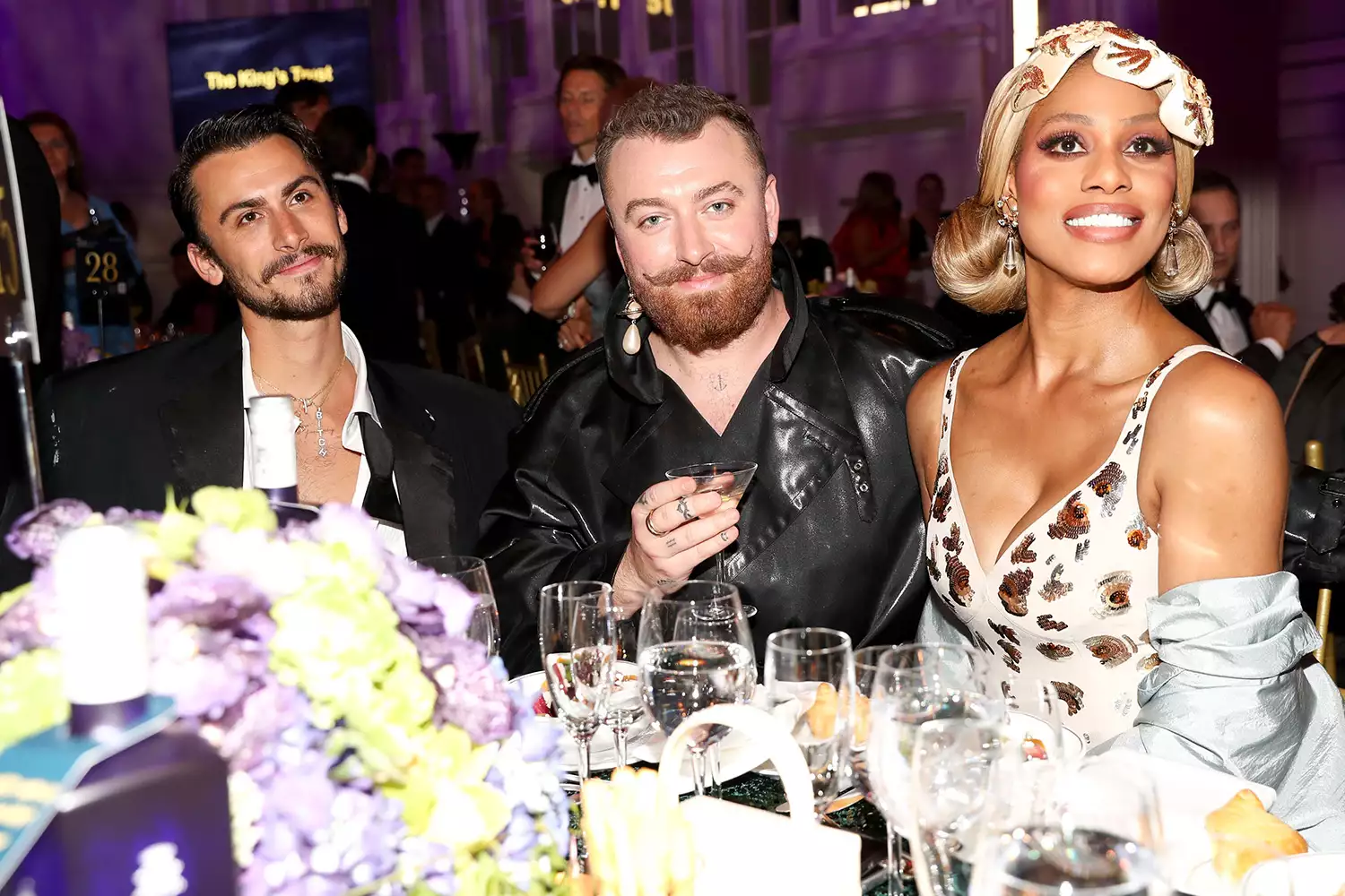 Christian Cowan, Sam Smith, Laverne Cox kings trust new york 05 02 24