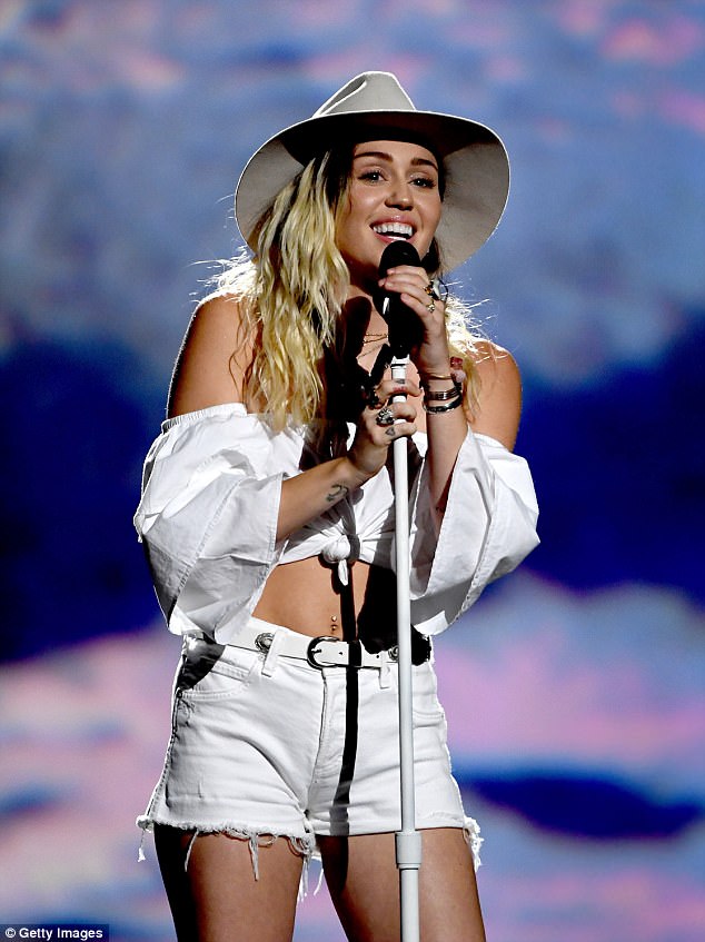 Billboard Music Awards 2017: Miley Cyrus performs Malibu | Daily Mail Online