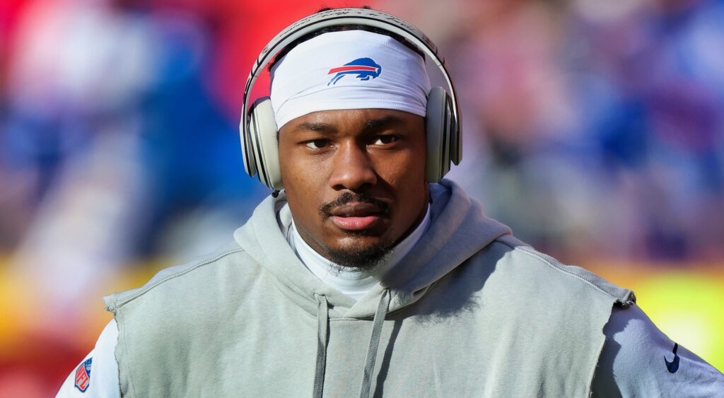 Stefon Diggs in Bills hoodie