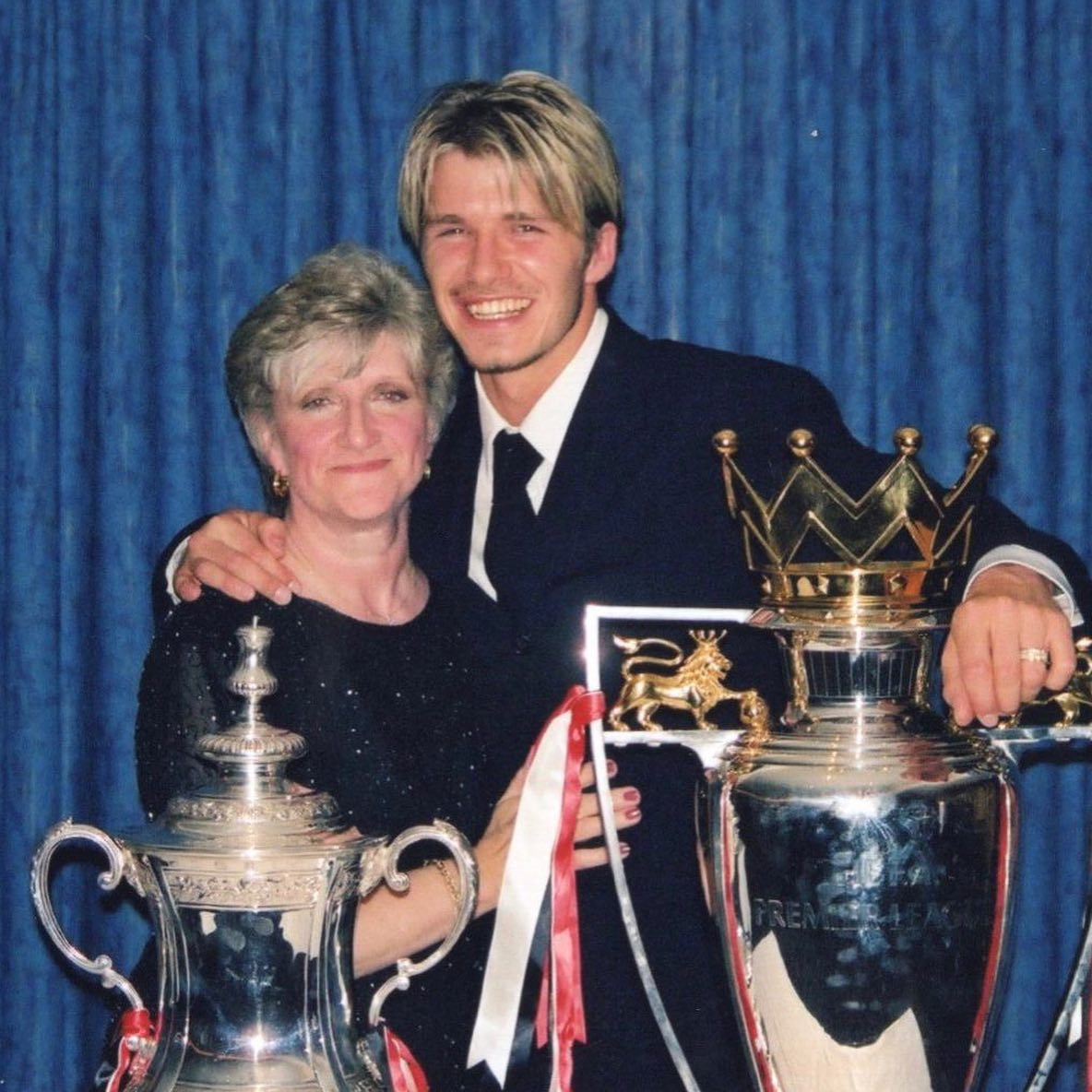 David Beckham posted the throwback photos to celebrate Mother's Day