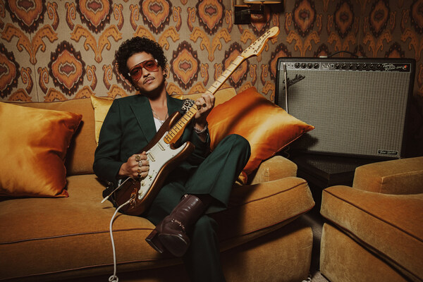 FENDER HONORS GRAMMY-WINNING ARTIST, MULTI-INSTRUMENTALIST, SONGWRITER, AND PRODUCER BRUNO MARS WITH ARTIST SIGNATURE STRATOCASTER® GUITAR