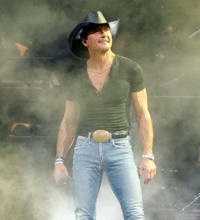 Tim McGraw performs at Bridgestone Arena on April 25, 2024 in Nashville, Tennessee.