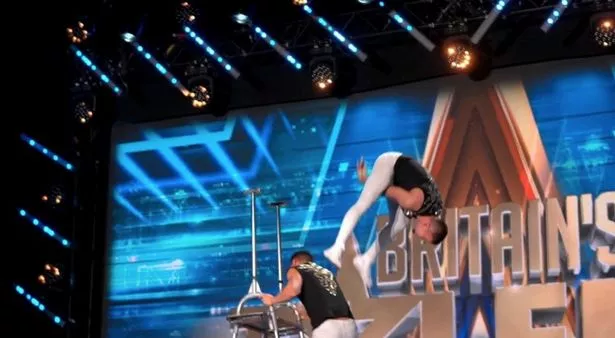 Britain's Got Talent took a scary turn on Saturday night as a daring acrobatic stunt went wrong