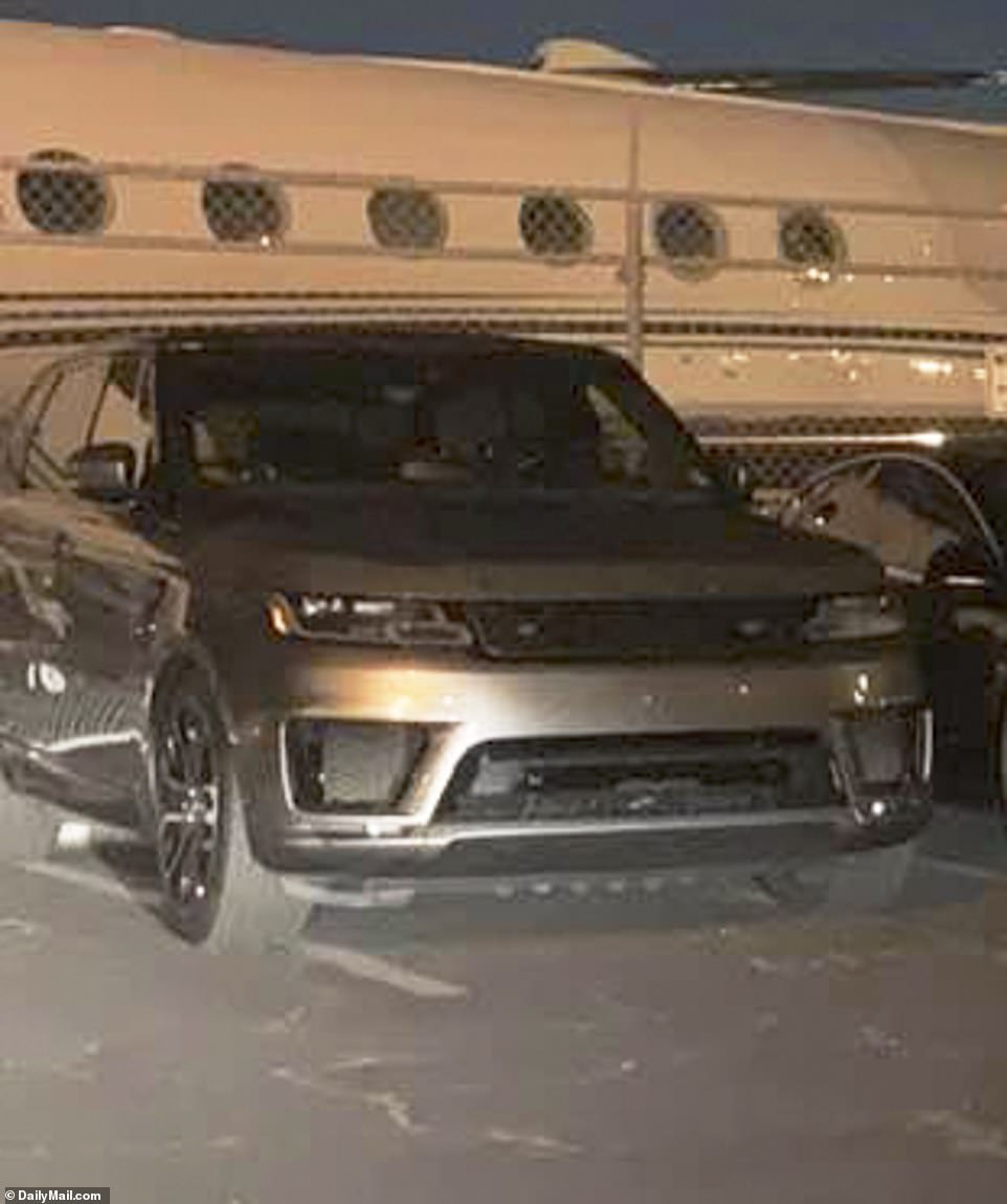 The 41-year-old's car was lined up next to four other luxury vehicles underneath a darkening sky at Atlantic Aviation, the private jet terminal at John Wayne Airport in Orange County, California