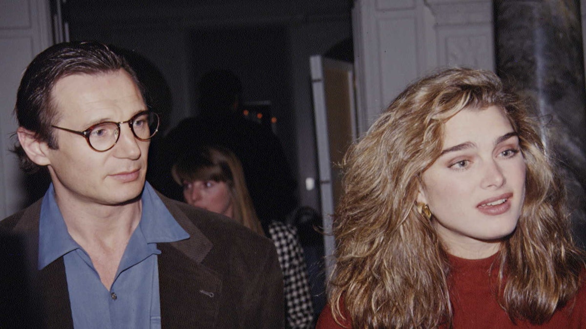 Liam Neeson and Brooke Shields together in 1992