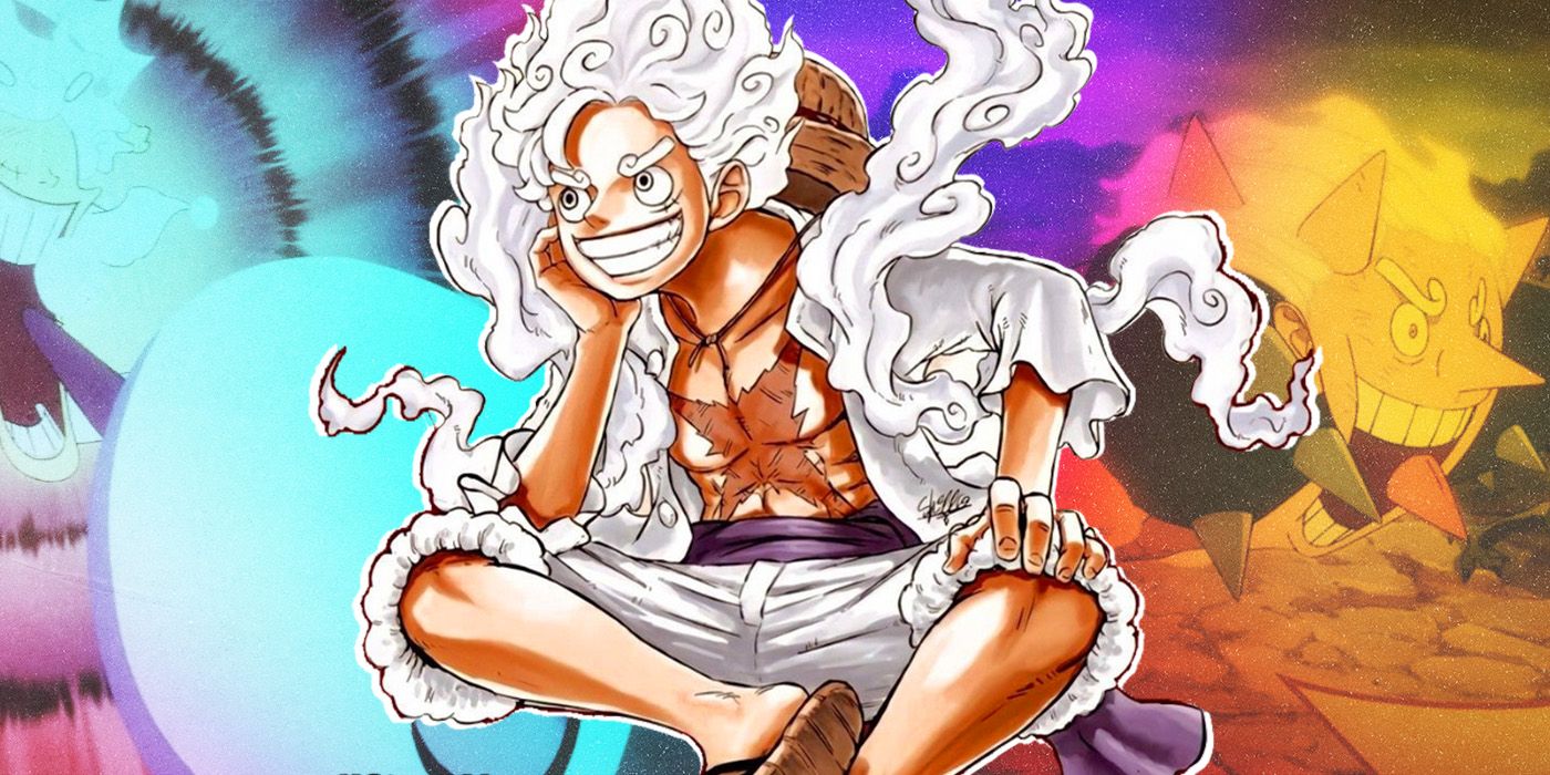 Luffy Gear 5 sitting