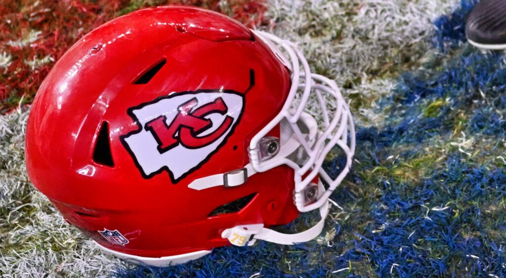 Kansas City Chiefs helmet on ground