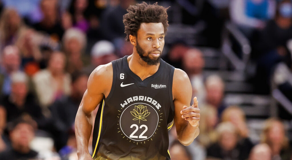 Andrew Wiggins in black Warriors uniform