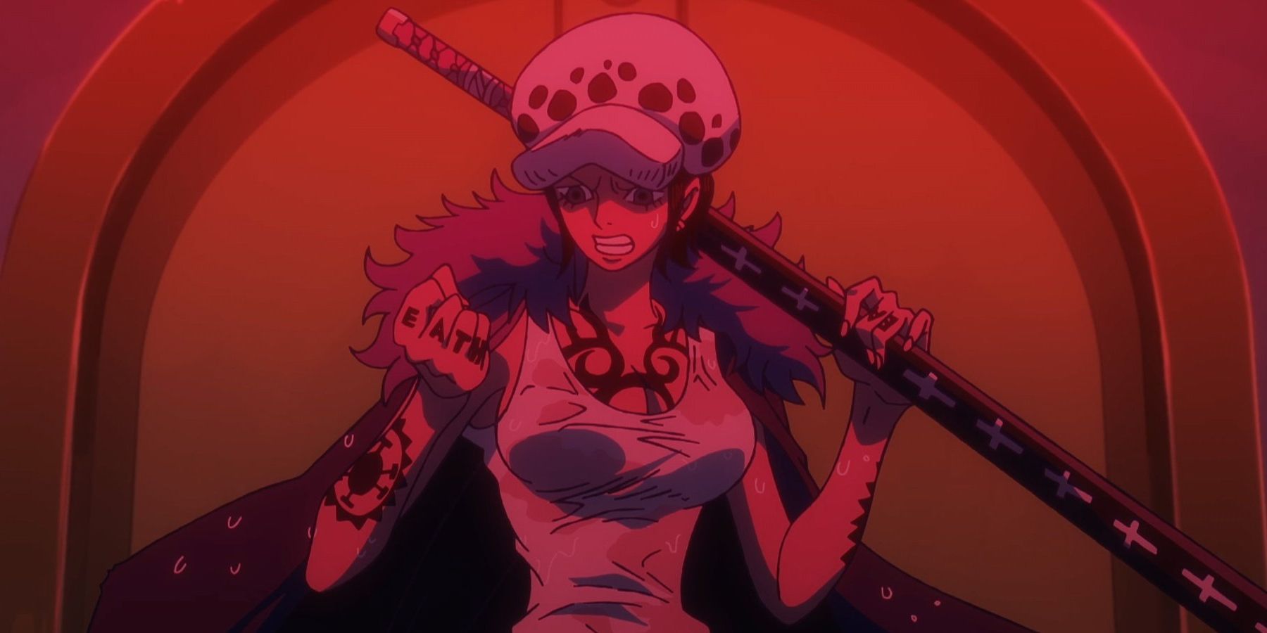 Trafalgar Law is transformed into a woman in One Piece Episode 1093.