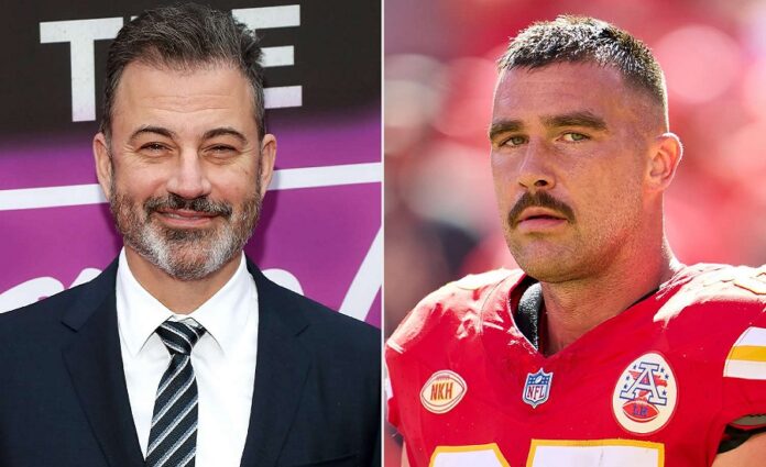 Jimmy Kimmel and Travis Kelce