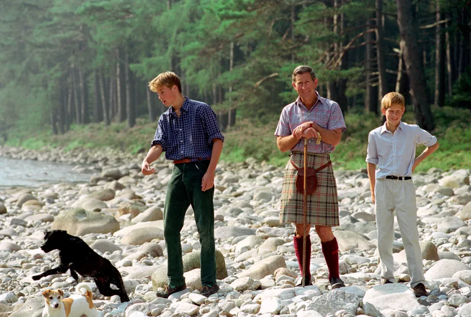 The young Princes visiting Balmoral to enjoy nature with King Charles