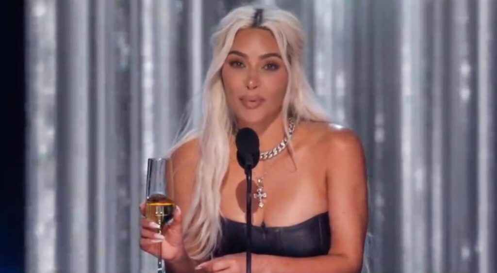 Kim Kardashian during Tom Brady roast