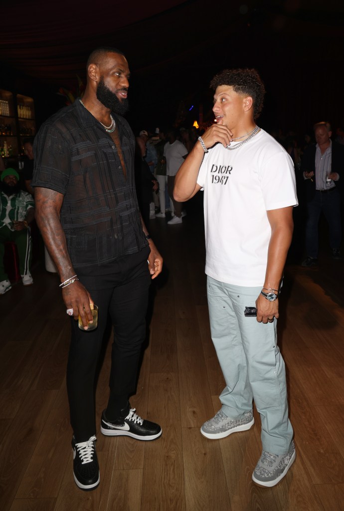 LeBron Jams and Patrick Mahomes at Carbone Beach. 